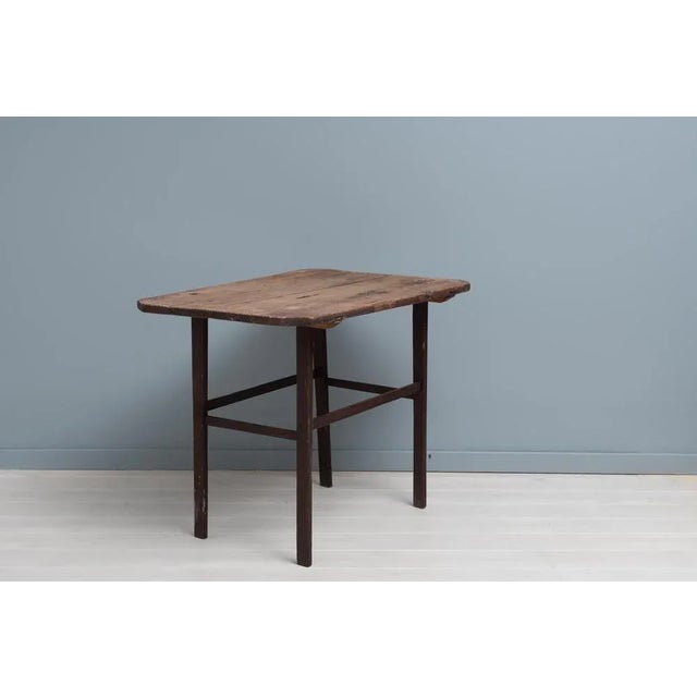 19th Century Swedish Folk Art Pine Side Table For Sale - Image 4 of 11