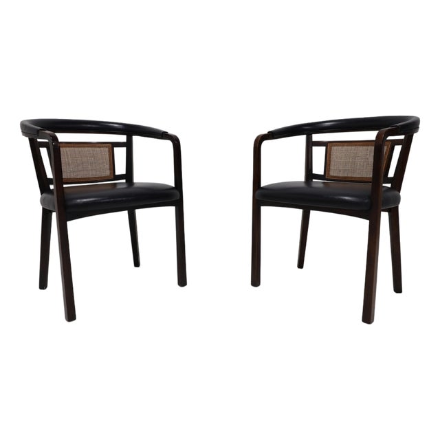 Edward Wormley for Dunbar Mahogany and Cane Dining or Side Chairs For Sale