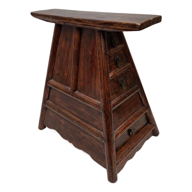 19th C. Chinese Qing Style Chinese Barber Stool/Bench For Sale