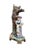 This vintage majolica figural vase features a highly textured, brown-glazed tree trunk that serves as the main vessel,...