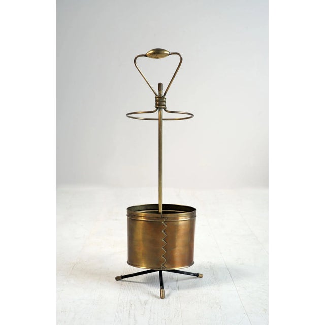French Golden Brass Umbrella Stand by Mathieu Matégot, 1950s For Sale - Image 10 of 10