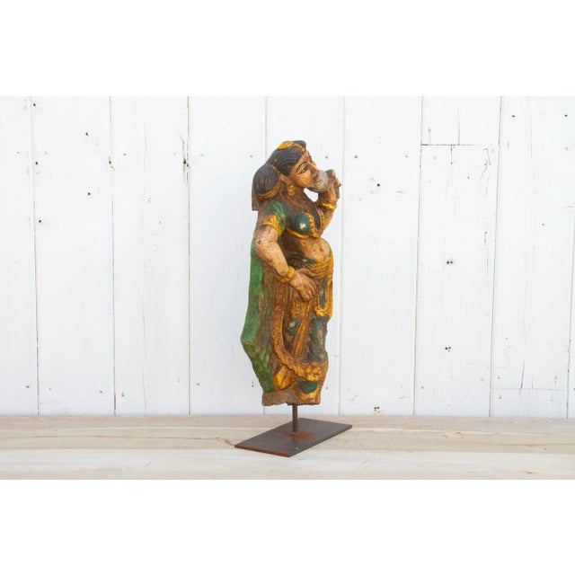 Antique Indian Stone Celestial Dancer For Sale - Image 4 of 10