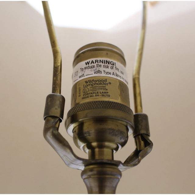 Wildwood Leather Book Spine & Brass Lamp For Sale - Image 9 of 10