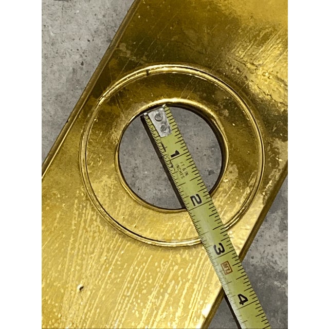 Early 20th Century Antique Art Nouveau Solid Brass Door Plate For Sale - Image 5 of 6