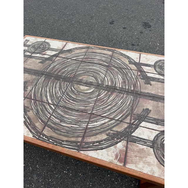 1970s Mid Century Danish Tile Inlay Coffee Table by Trioh For Sale - Image 5 of 10