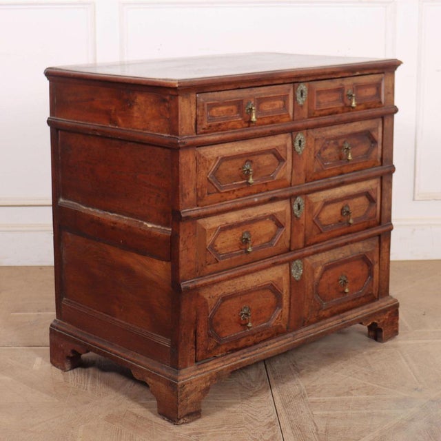 Wood Antique Oak Chest of Drawers, 1700s For Sale - Image 7 of 9