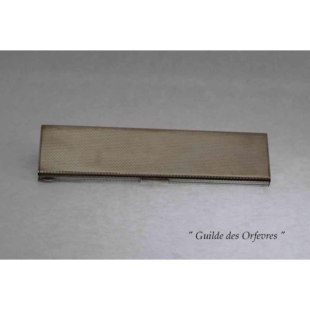 Metal Charming Sterling Silver Purse Cigarette Box. For Sale - Image 7 of 16