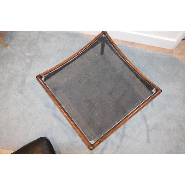 1960s Danish Modern Attributed to Kristian Vedel "Modus" Leather Ottoman For Sale - Image 9 of 9