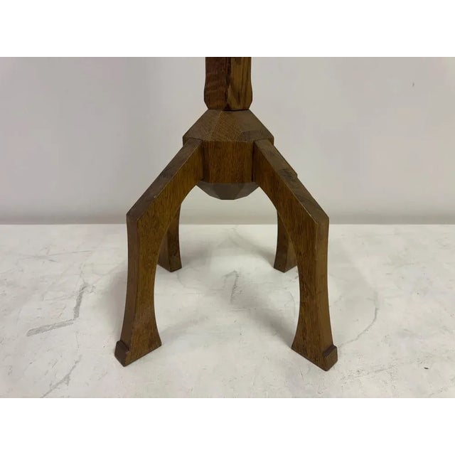Floor-Standing Pricket Candleholder in Carved Oak, 1890s For Sale - Image 5 of 13