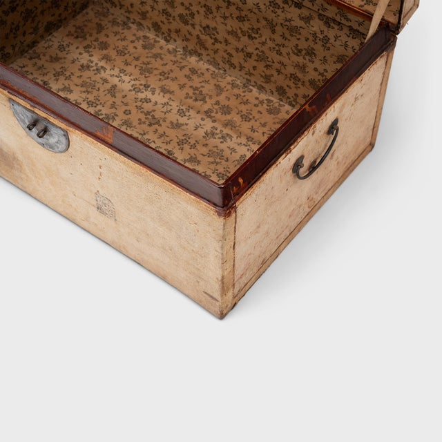 Wood Chinese Blonde Hide Storage Trunk, C. 1800 For Sale - Image 7 of 7