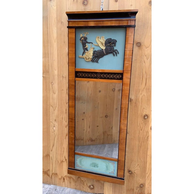 Antique German Biedermeier Wall Mirror Early 1800's Southwest German tall Biedermeier wall mirror. Mirror - walnut veneer,...