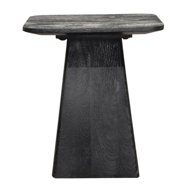 2020s Matthew Izzo Home Noche Darkest Brown Mango Wood Side Table For Sale - Image 5 of 5