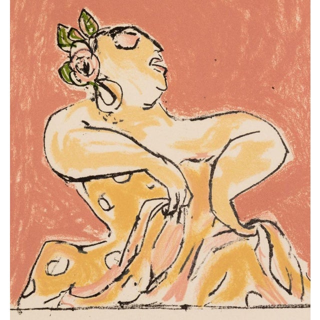 Manfred Schwartz (American, b. Poland, 1909-1970), Flamenco Dancer, Lithograph in Colors on Paper, numbered edition "8"...