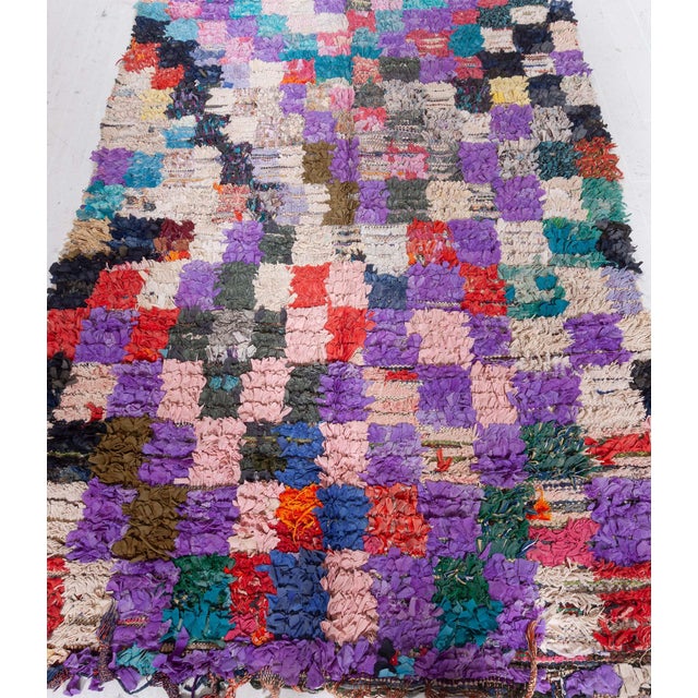 Vintage Moroccan Rug - Modernist Multi-Geometric Abstract Design Size: 4'5" × 8'7" (134 × 261 cm) This stunning mid-...