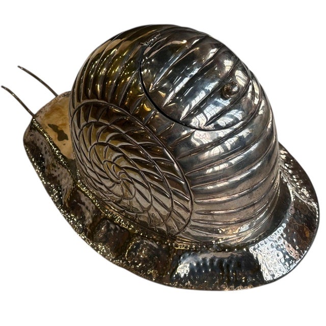 Silver Plate Snail Tureen, 1990’s. Original condition. Measures 19.5” long 11” deep 9” tall