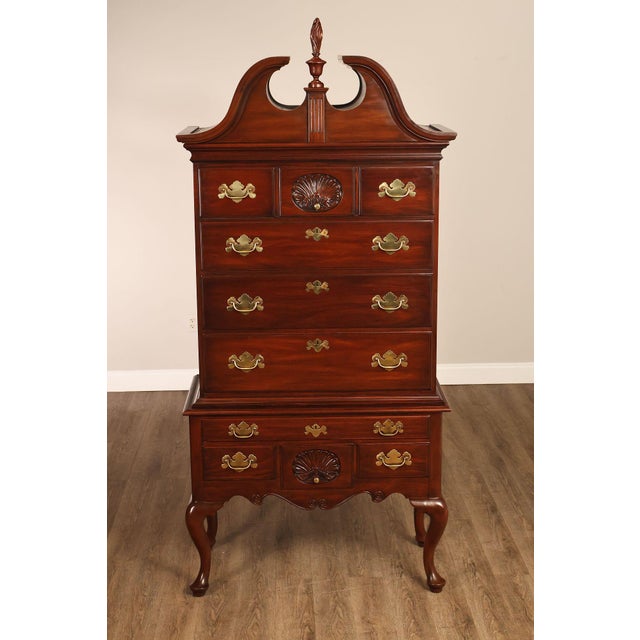 Henkel Harris Virginia Galleries Genuine Mahogany Highboy Chest For Sale - Image 15 of 18