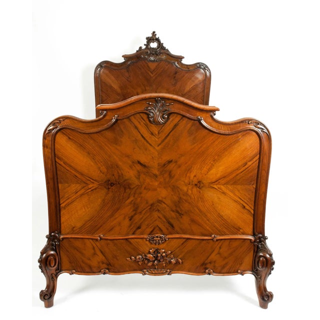 Hand Carved Matching Single Bed - a Pair For Sale - Image 4 of 13