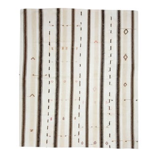 Mid 20th Century Striped Vintage Turkish Kilim Rug For Sale