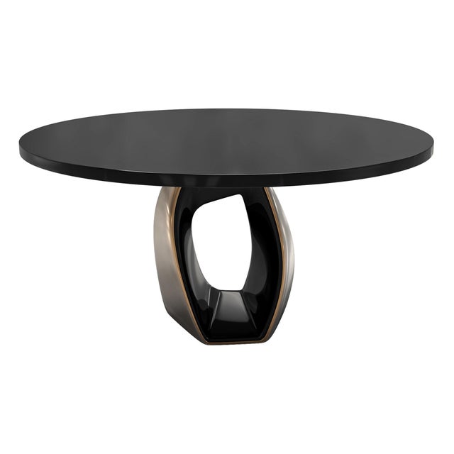 "Giselle" Round Table with Bronze and Stainless Steel, Handmade Bizimyer Furniture. Unmatched. Unrivalled. Designed by...