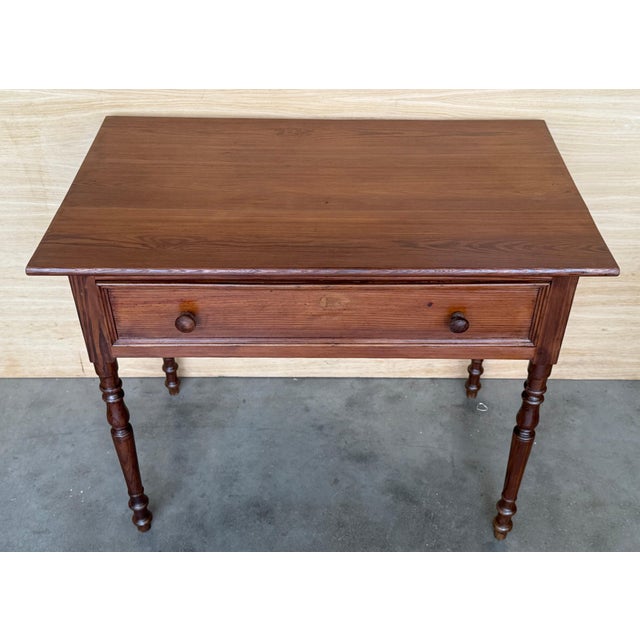 Early 20th Century Spanish Country Pine "Mobila " Sofa Table or Console table with Drawer For Sale - Image 18 of 18