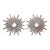 Pair of Italian Silver Leaf Wood Sunburst Mirrors For Sale