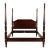 Baker Furniture Historic Charleston Collection Georgian Carved Mahogany King Size Poster Bed For Sale