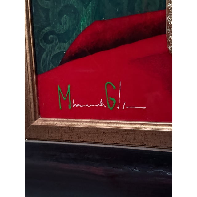 Wood Contemporary Glynn Marcus “Nite the Carpet Was Red” 56th Grammy Awards Series Mixed Media Painting on Board Signed For Sale - Image 7 of 12