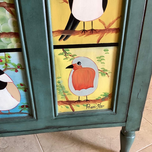 Vintage Pati B "Bird Cupboard" Accent Cabinet For Sale - Image 4 of 17
