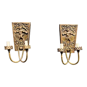 1920’s Oscar Bach Sconces - a Pair