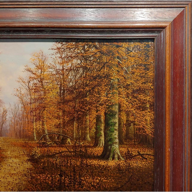 William McKendree Snyder-Autumn Path Through a Southern Indiana Beech Trees-Oil Painting For Sale In Los Angeles - Image 6 of 10