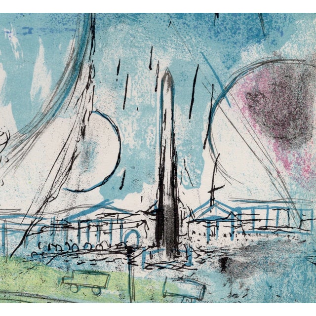 1950s Marc Chagall, Nude, Place De La Concorde / The Eiffel Tower, 1953, Lithograph For Sale - Image 5 of 8