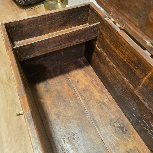 Vintage/Antique Campaign-Naval Travel Trunk For Sale - Image 4 of 9