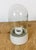 Industrial Vintage White Porcelain and Glass Ceiling Light, 1970s For Sale - Image 3 of 13