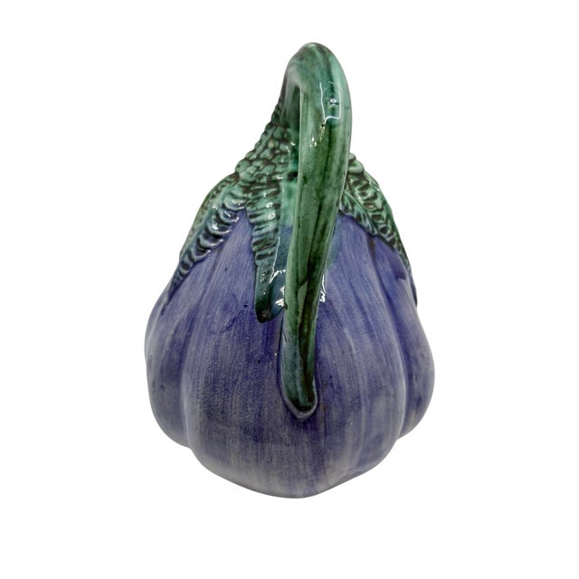 Ceramic Mid Century Purple Eggplant Ceramic Pitcher For Sale - Image 7 of 8