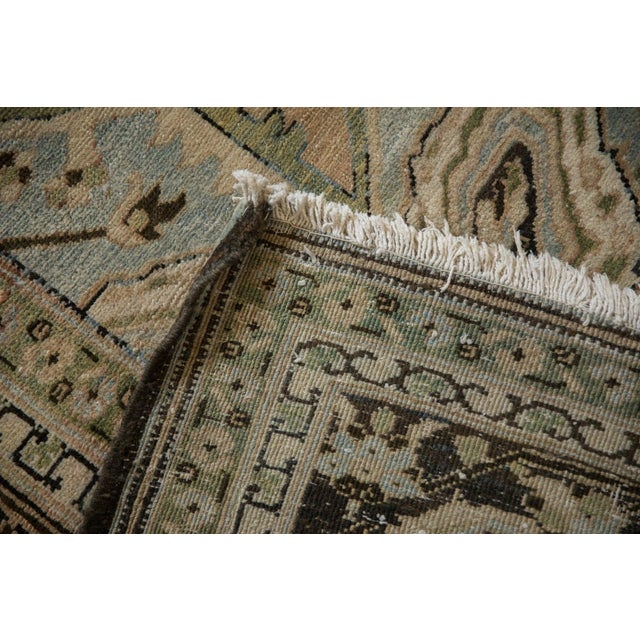 Sand Vintage Distressed Heriz Carpet - 8'1" x 10'8" For Sale - Image 8 of 13