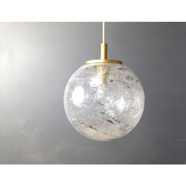 Vintage Globe Pendant Light attributed to Doria Leuchten, 1960s For Sale - Image 10 of 12