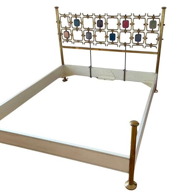 Model 8604 bed, designed by Osvaldo Borsani in collaboration with artist Arnaldo Pomodoro, produced by Tecno between 1958...