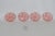 Early 20th Century Early 20th CenturyPink Depression Glass Drink Coasters 4pc Set With Raised Wheel Star Design For Sale - Image 5 of 13