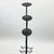 Hand Forged Iron Candelabra Set of 3 (93-113cm) Antique Copper Finish Barley Twist Stem with Wide Scroll Base For Sale - Image 4 of 6