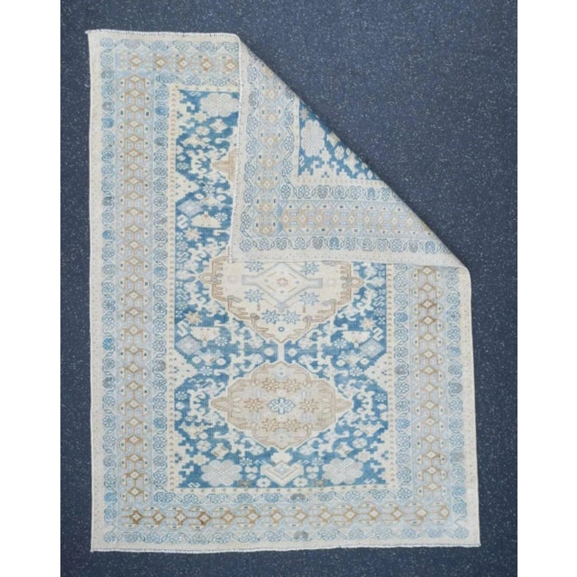 Late 19th Century Antique Turkish Rug 3'7'' x 4'10'' For Sale - Image 5 of 12