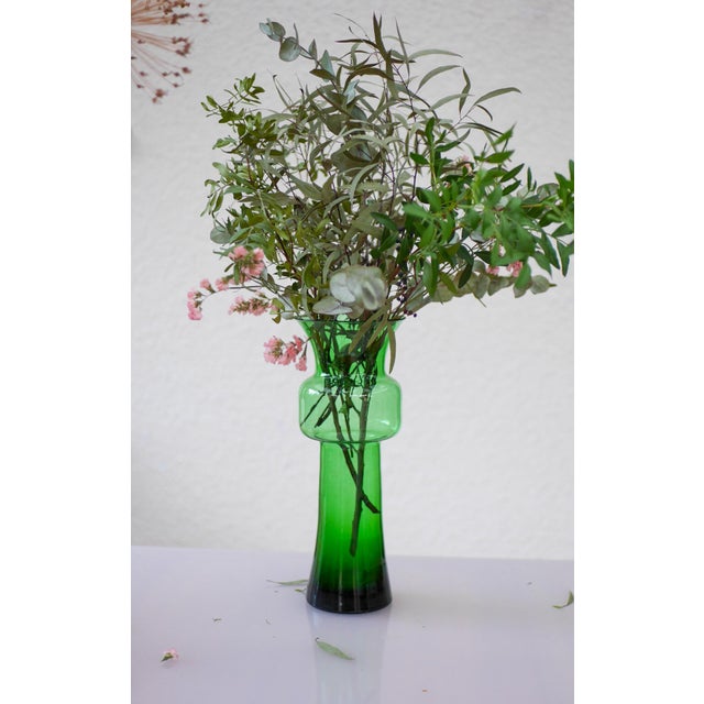 Forest Green Large Green Tang-Li Vase by Mona Morales Schildt for Kosta, 1970s For Sale - Image 8 of 17