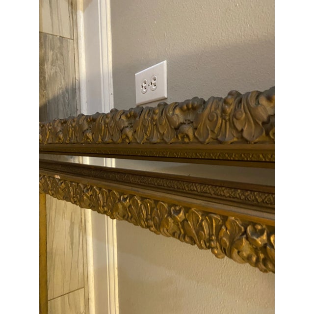 Early 20th Century Pair of Large Carved Antique Frames Gilt 28 X 42 For Sale - Image 5 of 8