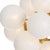 Shine Globe Chandelier, Natural Brass with Swirl Glass For Sale In Detroit - Image 6 of 9