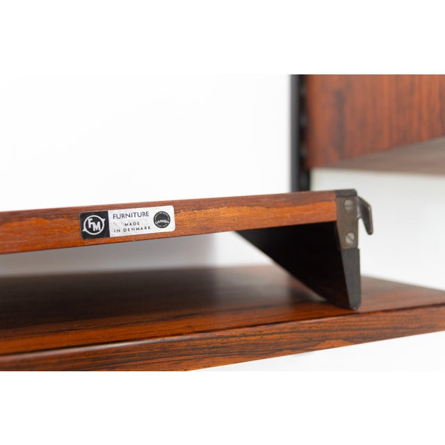 Danish Rosewood 5-Bay Modular Wall Unit by Kai Kristiansen for FM, 1960s For Sale - Image 18 of 18