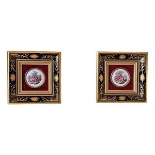 Small Limoges Paintings by Fragonard, 1965, Set of 2 For Sale