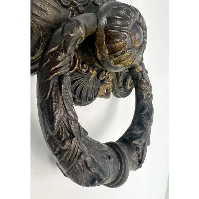 19th Century Victorian Bronze Door Knocker For Sale - Image 6 of 12