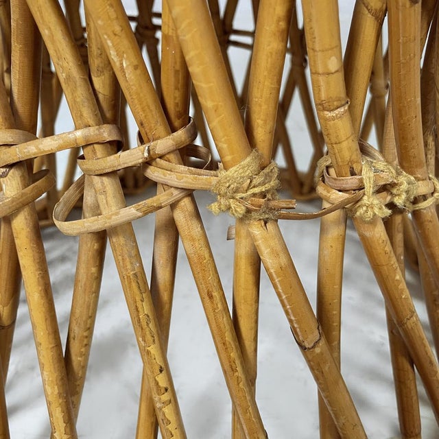 Mid-Century Modern Italian Rattan Coffee Table attributed to Franco Albini, 1960s For Sale - Image 16 of 17