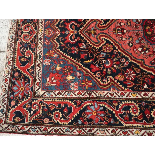 Early 20th Century Galerie Shabab Collection Early 20th Century Persian Sarouk Throw Rug For Sale - Image 5 of 8