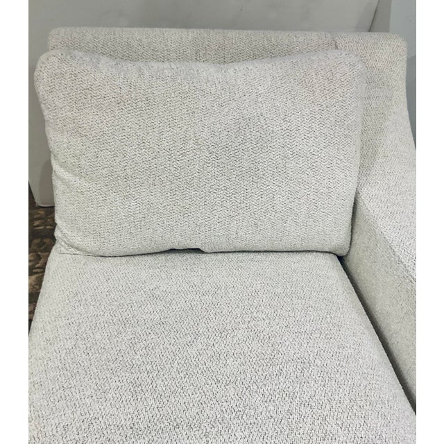 2020s Revelation Modern Woven White Big Wave Chaise Lounge For Sale - Image 5 of 6