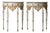 Carved and Painted Half-Moon Console Tables, Italy, 1940s, Set of 2 For Sale